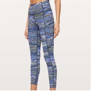 lululemon athletica Blue Multi Space-Dye High-Rise Leggings